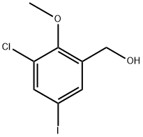 (3-Chloro-5-iodo-2-methoxyphenyl)methanol Struktur