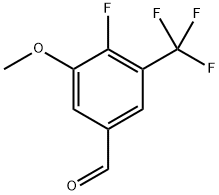 4-Fluoro-3-methoxy-5-(trifluoromethyl)benzaldehyde Struktur