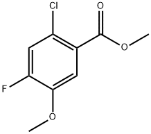 Methyl 2-chloro-4-fluoro-5-methoxybenzoate Struktur