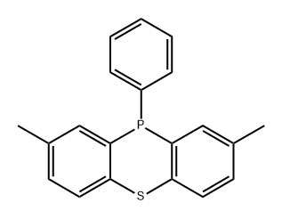 2,8-Dimethyl-10-phenyl-10H-phenothiaphosphine Struktur