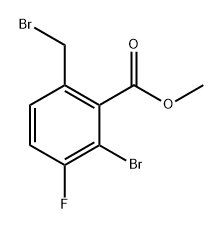 methyl 2-bromo-6-(bromomethyl)-3-fluorobenzoate Struktur