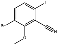 3-Bromo-6-iodo-2-methoxybenzonitrile Struktur