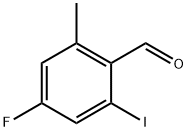 4-fluoro-2-iodo-6-methylbenzaldehyde Struktur