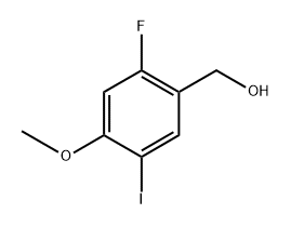 (2-fluoro-5-iodo-4-methoxyphenyl)methanol Struktur