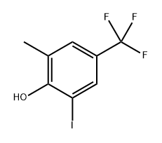 2-iodo-6-methyl-4-(trifluoromethyl)phenol Struktur