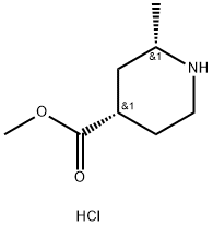 methyl (2S,4S)-2-methylpiperidine-4-carboxylate hydrochloride Struktur