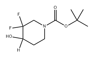 tert-butyl 3,3-difluoro-4-hydroxypiperidine-1-carboxylate-4-d Struktur