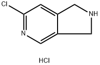 6-chloro-2,3-dihydro-1H-pyrrolo[3,4-c]pyridine dihydrochloride Struktur