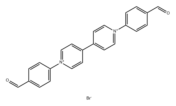 4,4'-Bipyridinium, 1,1'-bis(4-formylphenyl)-, bromide (1:2) Struktur