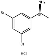 (S)-1-(3-bromo-5-chlorophenyl)ethan-1-amine hydrochloride Struktur