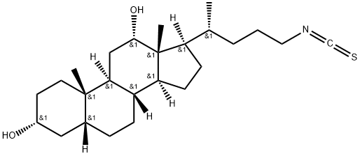 Cholane-3,12-diol, 24-isothiocyanato-, (3α,5β,12α)- Struktur