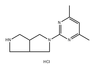 Pyrrolo[3,4-c]pyrrole, 2-(4,6-dimethyl-2-pyrimidinyl)octahydro-, hydrochloride (1:1) Struktur