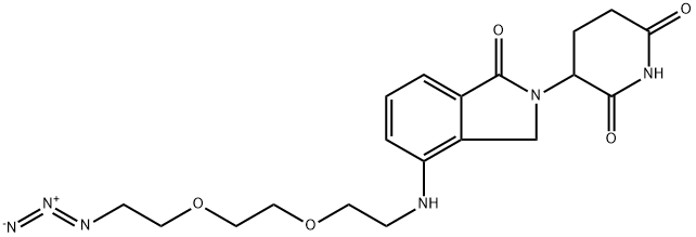 2,6-Piperidinedione, 3-[4-[[2-[2-(2-azidoethoxy)ethoxy]ethyl]amino]-1,3-dihydro-1-oxo-2H-isoindol-2-yl]- Struktur