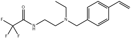 N-[2-[[(4-ethenylphenyl)methyl]ethylamino]ethyl]-2,2,2-trifluoro acetamide Struktur