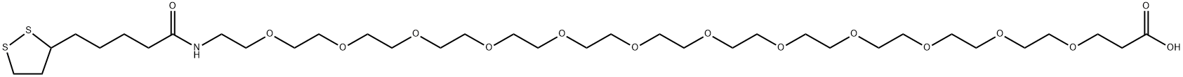 Lipoamido-PEG12-carboxylic Acid Struktur