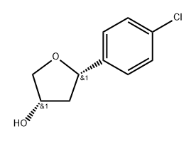 cis-5-(4-chlorophenyl)tetrahydrofuran-3-ol Struktur