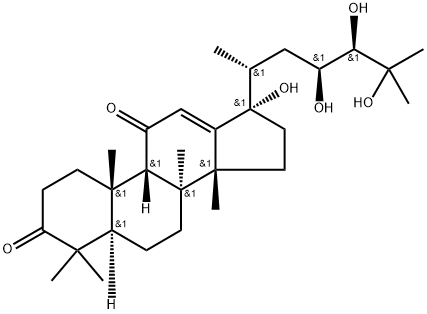 Dammar-12-ene-3,11-dione, 17,23,24,25-tetrahydroxy-, (8α,9β,11β,14β,23S,24R)- Struktur