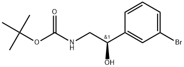 (R)N-Boc-2-(3-bromophenyl)-2-hydroxyethanamine Struktur