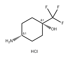 Cyclohexanol, 4-amino-1-(trifluoromethyl)-, hydrochloride (1:1), cis- Struktur