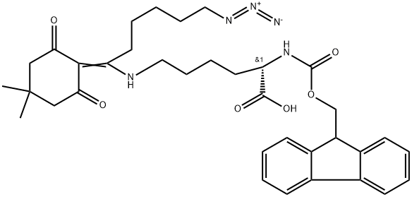 Fmoc-L-Lys(N3-Aca-DIM)-OH Struktur