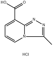 1,2,4-Triazolo[4,3-a]pyridine-8-carboxylic acid, 3-methyl-, hydrochloride (1:1) Struktur