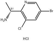 (R)-1-(5-Bromo-3-chloropyridin-2-yl)ethanamine hydrochloride Struktur