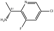 2-Pyridinemethanamine, 5-chloro-3-fluoro-α-methyl-, (αR)- Struktur