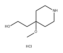 4-Piperidineethanol, 4-methoxy-, hydrochloride (1:1) Struktur