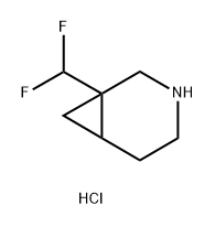 3-Azabicyclo[4.1.0]heptane, 1-(difluoromethyl)-, hydrochloride (1:1) Struktur