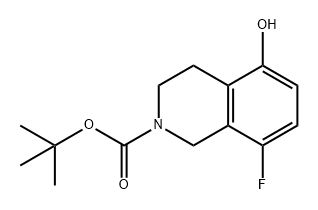 tert-butyl 8-fluoro-5-hydroxy-3,4-dihydroisoquinoline-2(1H)-carboxylate Struktur