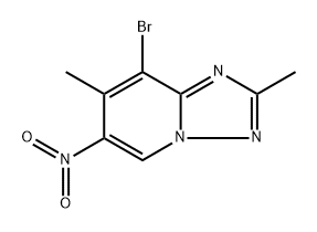 8-bromo-3,7-dimethyl-6-nitro-[1,2,4] triazolo[1,5-a]pyridine Struktur