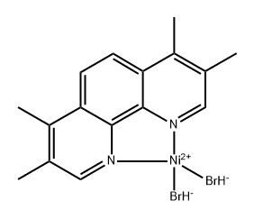 Dibromo(3,4,7,8-tetramethyl-1,10-phenanthroline-κN1,κN10)-Nickel Struktur