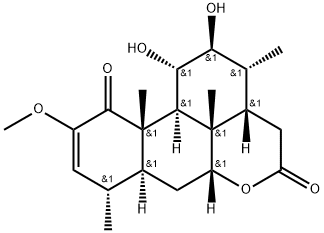 11α,12β-Dihydroxy-2-methoxypicras-2-ene-1,16-dione Struktur