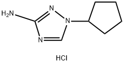 1H-1,2,4-Triazol-3-amine, 1-cyclopentyl-, hydrochloride (1:1) Struktur