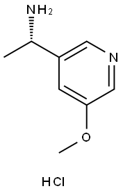 3-Pyridinemethanamine, 5-methoxy-α-methyl-, hydrochloride (1:2), (αS)- Struktur