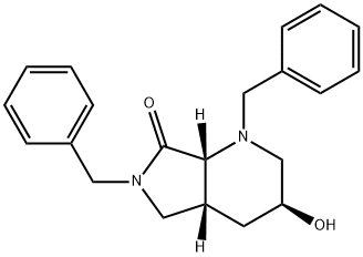 (3S,4aR,7aR)-Octahydro-3-hydroxy-1,6-bis(phenylmethyl)-7H-pyrrolo[3,4-b]pyridin-7-one Struktur