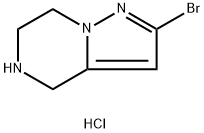 Pyrazolo[1,5-a]pyrazine, 2-bromo-4,5,6,7-tetrahydro-, hydrochloride (1:1) Struktur