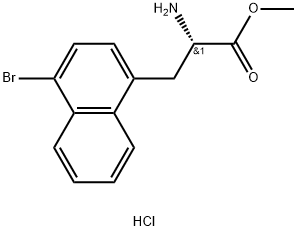 methyl(2S)-2-amino-3-(4-bromonaphthalen-1-yl)propanoate hydrochloride Struktur