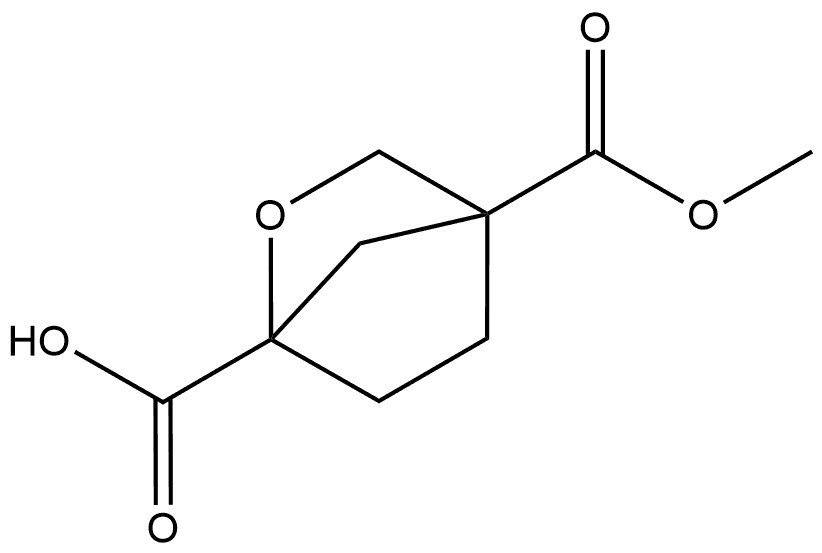 4-Methyl 2-oxabicyclo[2.2.1]heptane-1,4-dicarboxylate Struktur