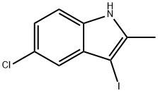 5-chloro-3-iodo-2-methyl-1H-indole Struktur