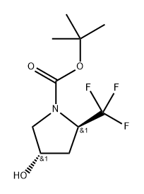 tert-butyl (2R,4S)-4-hydroxy-2-(trifluoromethyl)pyrrolidine-1-carboxylate Struktur