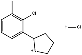 Pyrrolidine, 2-(2-chloro-3-methylphenyl)-, hydrochloride (1:1) Struktur