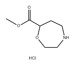 1,4-噁唑烷-7-羧酸甲酯鹽酸鹽, 2438801-26-2, 結(jié)構(gòu)式