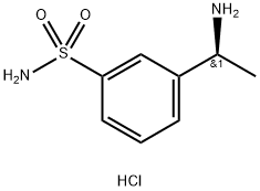 Benzenesulfonamide, 3-[(1S)-1-aminoethyl]-, hydrochloride (1:1) Struktur