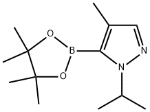 1-Isopropyl-4-methyl-5-(4,4,5,5-tetramethyl-1,3,2-dioxaborolan-2-yl)-1H-pyrazole Struktur