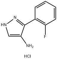 3-(2-Fluorophenyl)-1H-pyrazol-4-amine hydrochloride Struktur