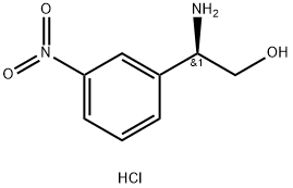 (R)-2-Amino-2-(3-nitrophenyl)ethan-1-ol hydrochloride Struktur