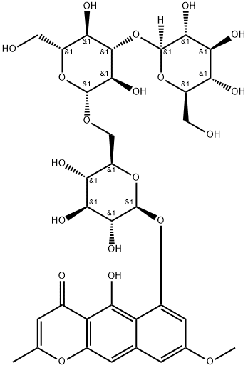 Rubrofusarin triglucoside Struktur