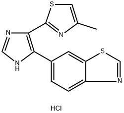 6-(4-(4-Methylthiazol-2-yl)-1H-imidazol-5-yl)benzo[d]thiazole hydrochloride Struktur