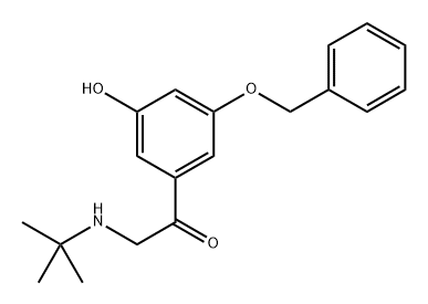 1-(3-(benzyloxy)-5-hydroxyphenyl)-2-(tert-butylamino)ethan-1-one Struktur